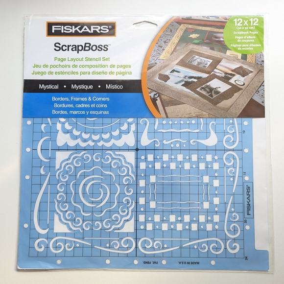 FISKARS | ScrapBoss Embossing Stencils (NEW) - Picture 2 of 9